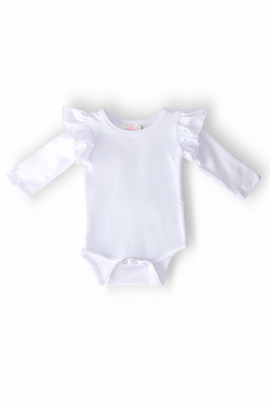 White L/S Flutter Bodysuit by Mila & Rose ®