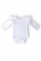 White L/S Flutter Bodysuit by Mila & Rose ®