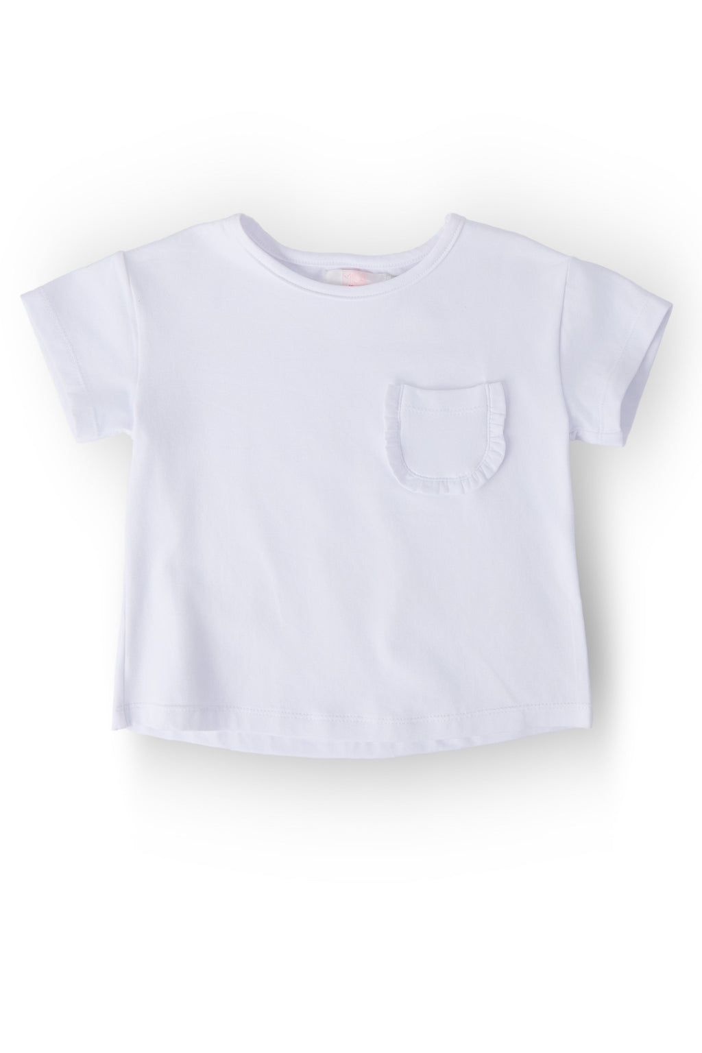 White Ruffle Pocket Tee by Mila & Rose ®