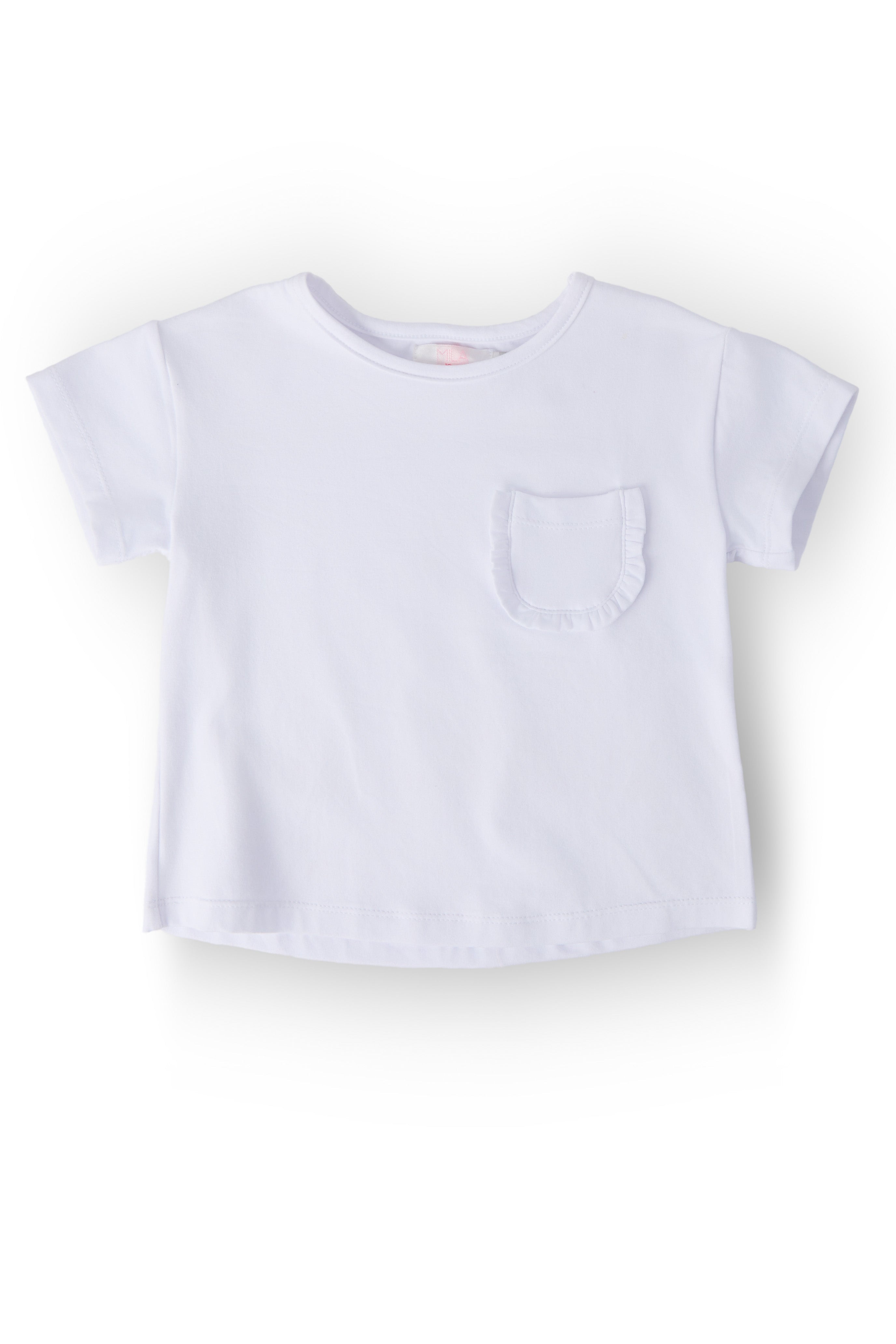 White Ruffle Pocket Tee by Mila & Rose ®