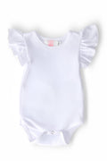 White S/S Flutter Bodysuit by Mila & Rose ®