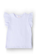 White S/S Ruffle Tee by Mila & Rose ®