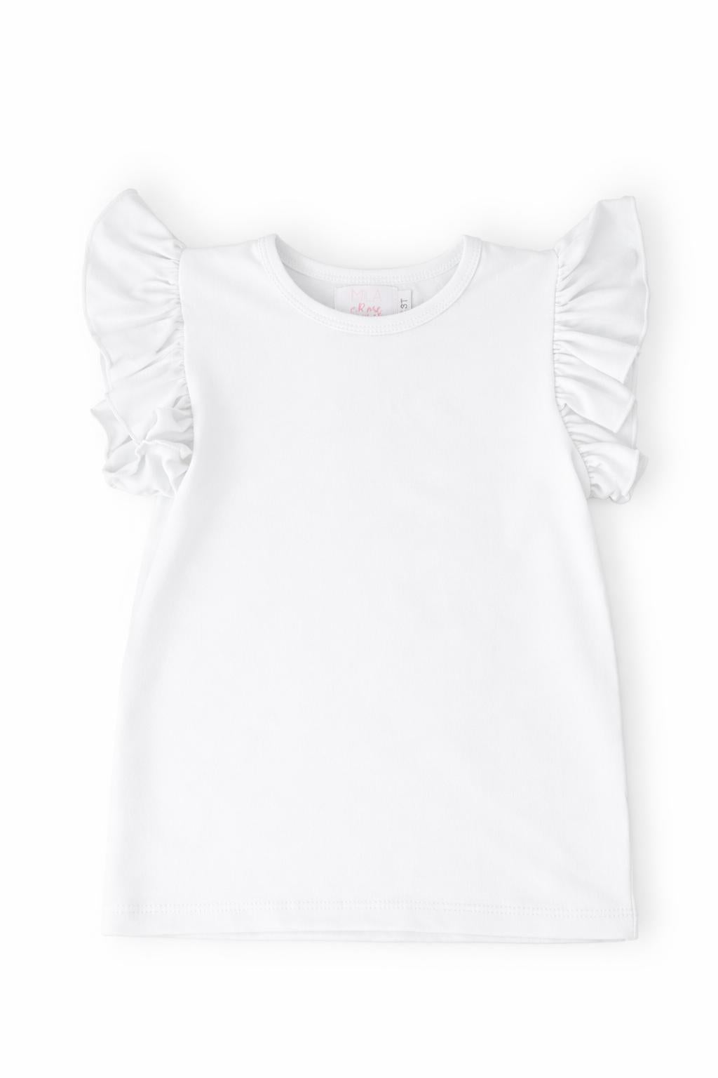 White S/S Ruffle Tee by Mila & Rose ®