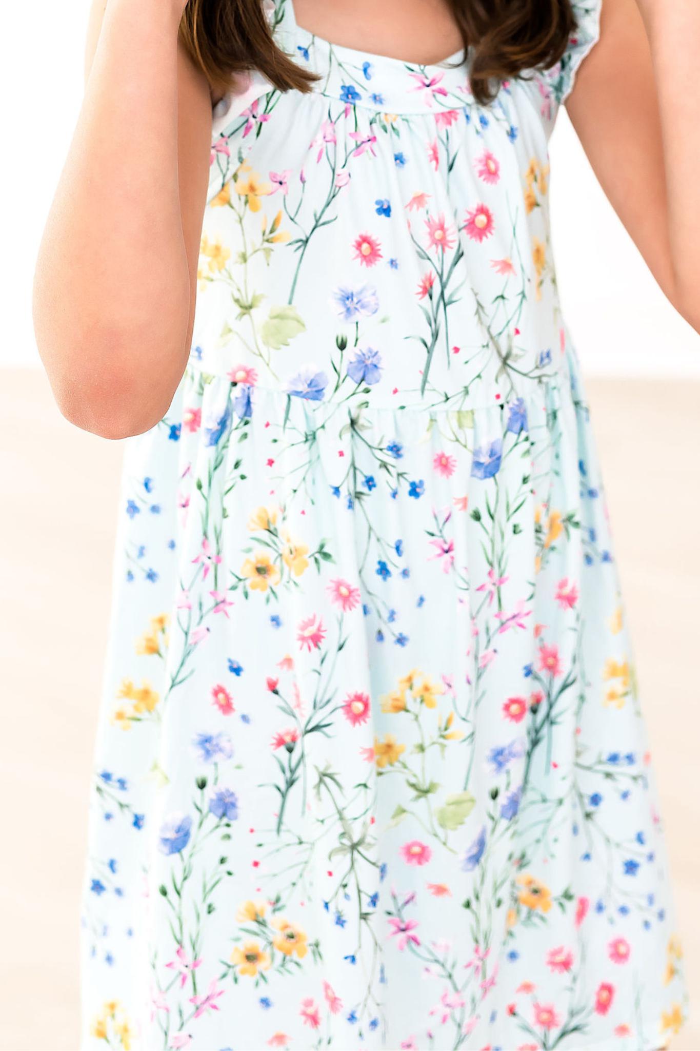 Wild Woods Ruffle Cross Back Dress by Mila & Rose ®