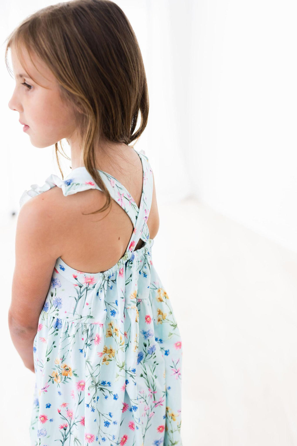 Wild Woods Ruffle Cross Back Dress by Mila & Rose ®