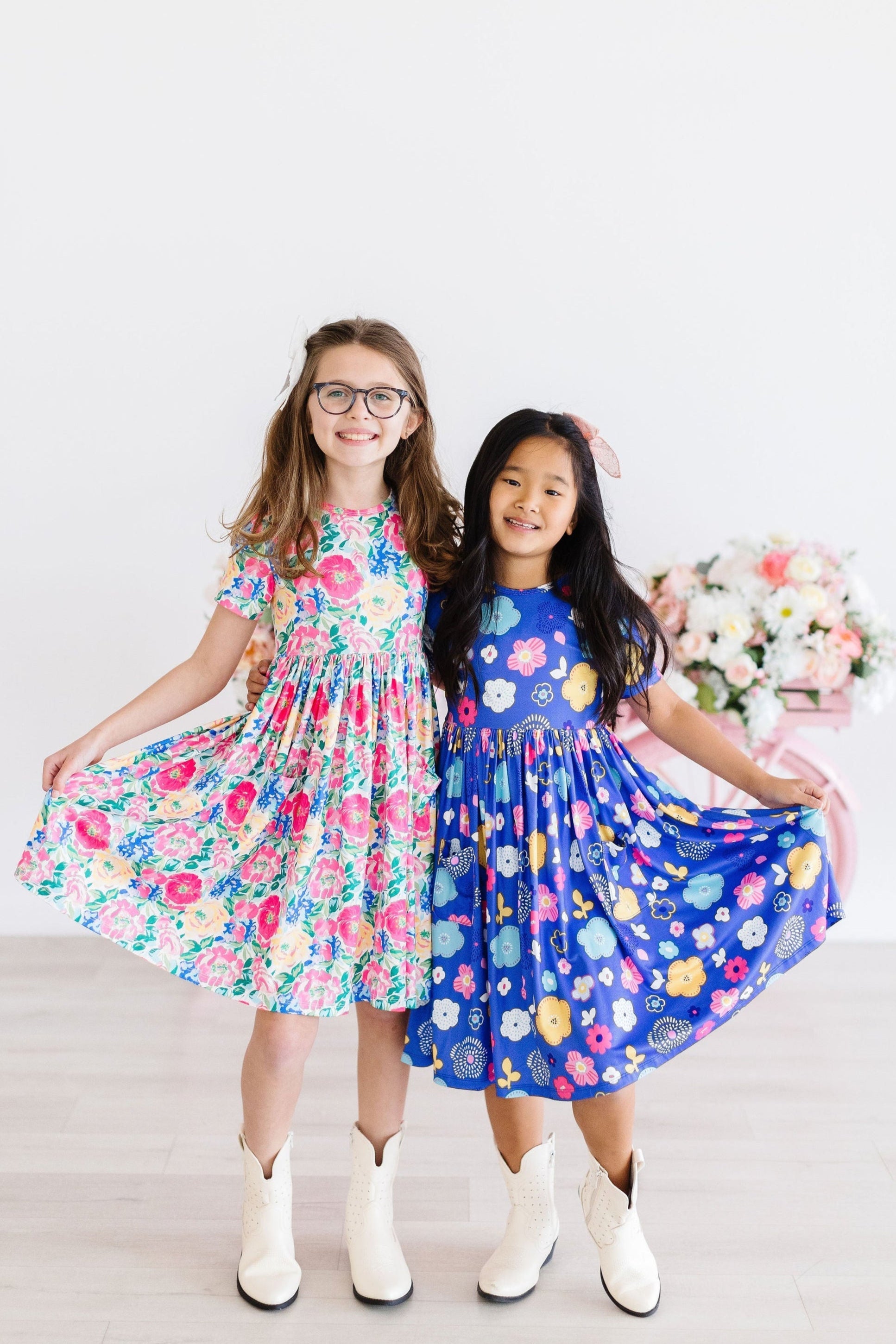 Floral Frenzy S/S Pocket Twirl Dress by Mila & Rose ®