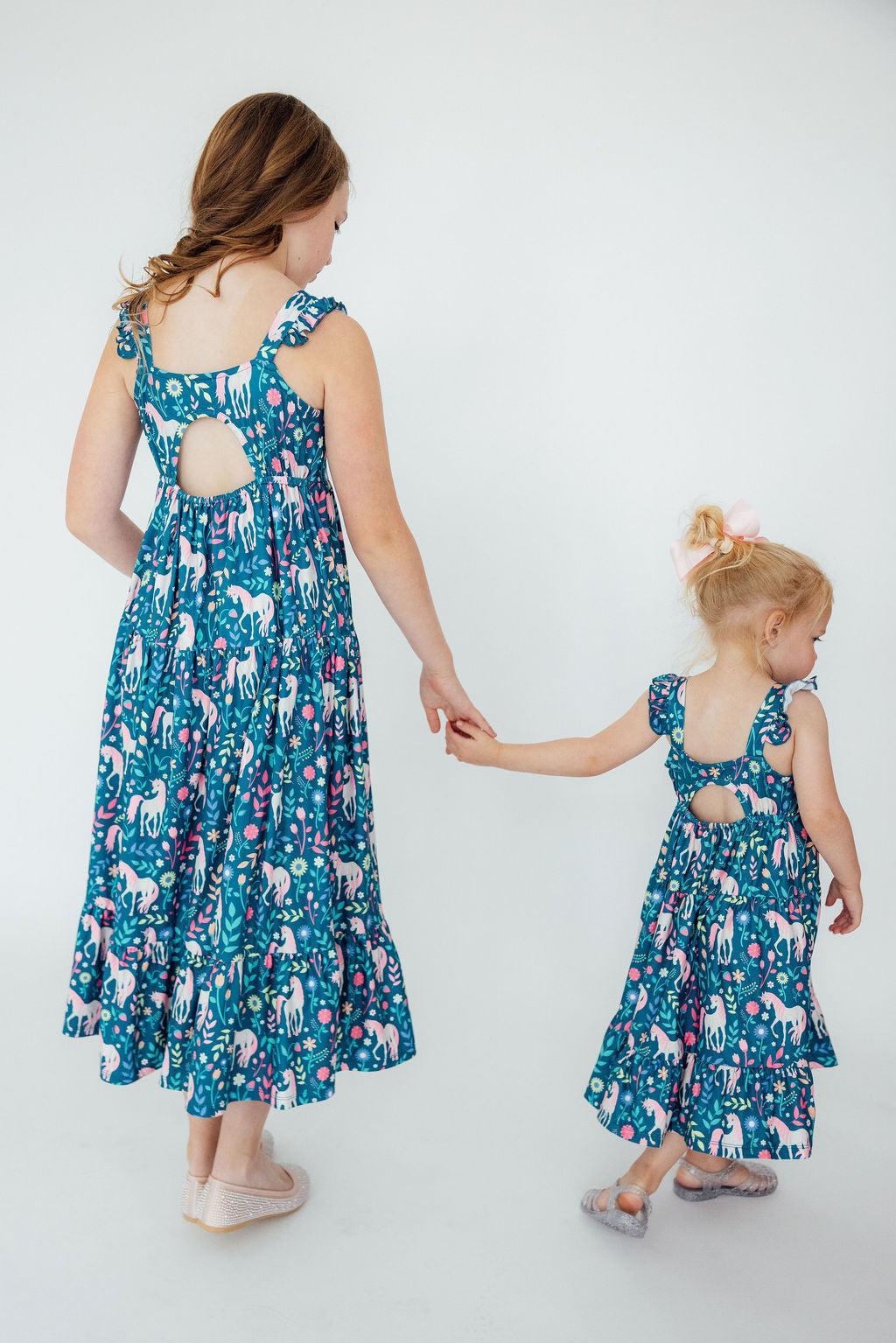 Wish Upon a Unicorn Ruffle Maxi Dress by Mila & Rose ®