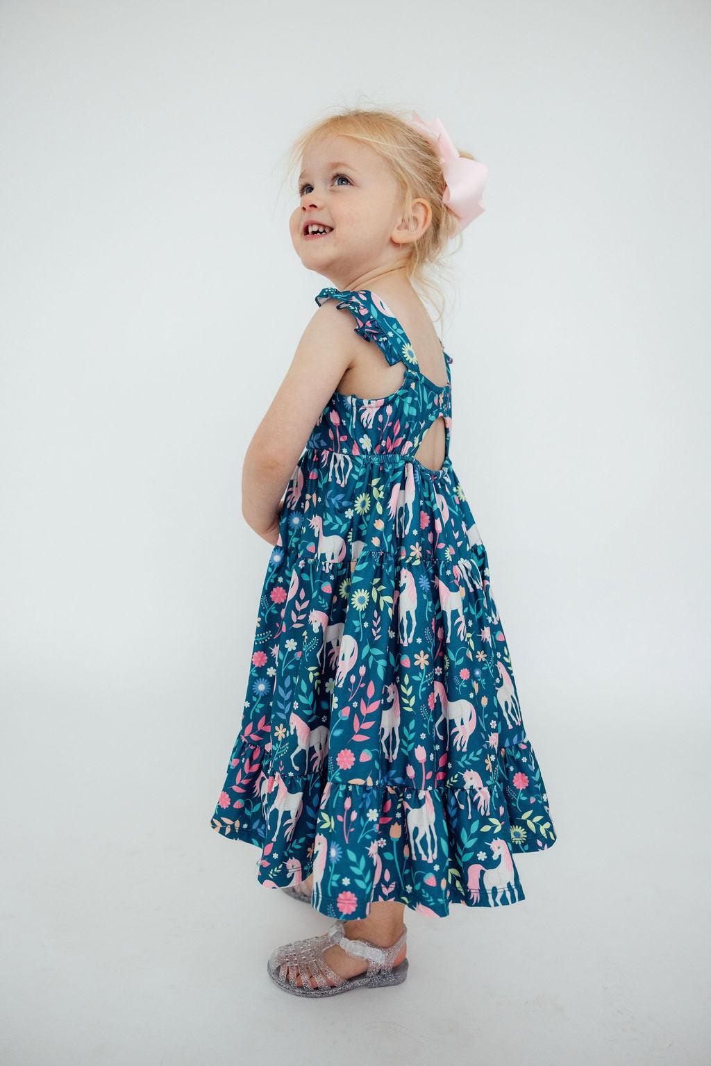 Wish Upon a Unicorn Ruffle Maxi Dress by Mila & Rose ®