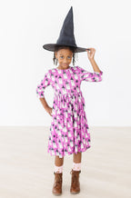 Witches Boo 3/4 Sleeve Pocket Twirl Dress by Mila & Rose ®