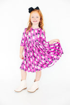 Witches Boo 3/4 Sleeve Pocket Twirl Dress by Mila & Rose ®