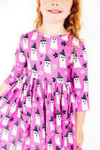 Witches Boo 3/4 Sleeve Pocket Twirl Dress by Mila & Rose ®