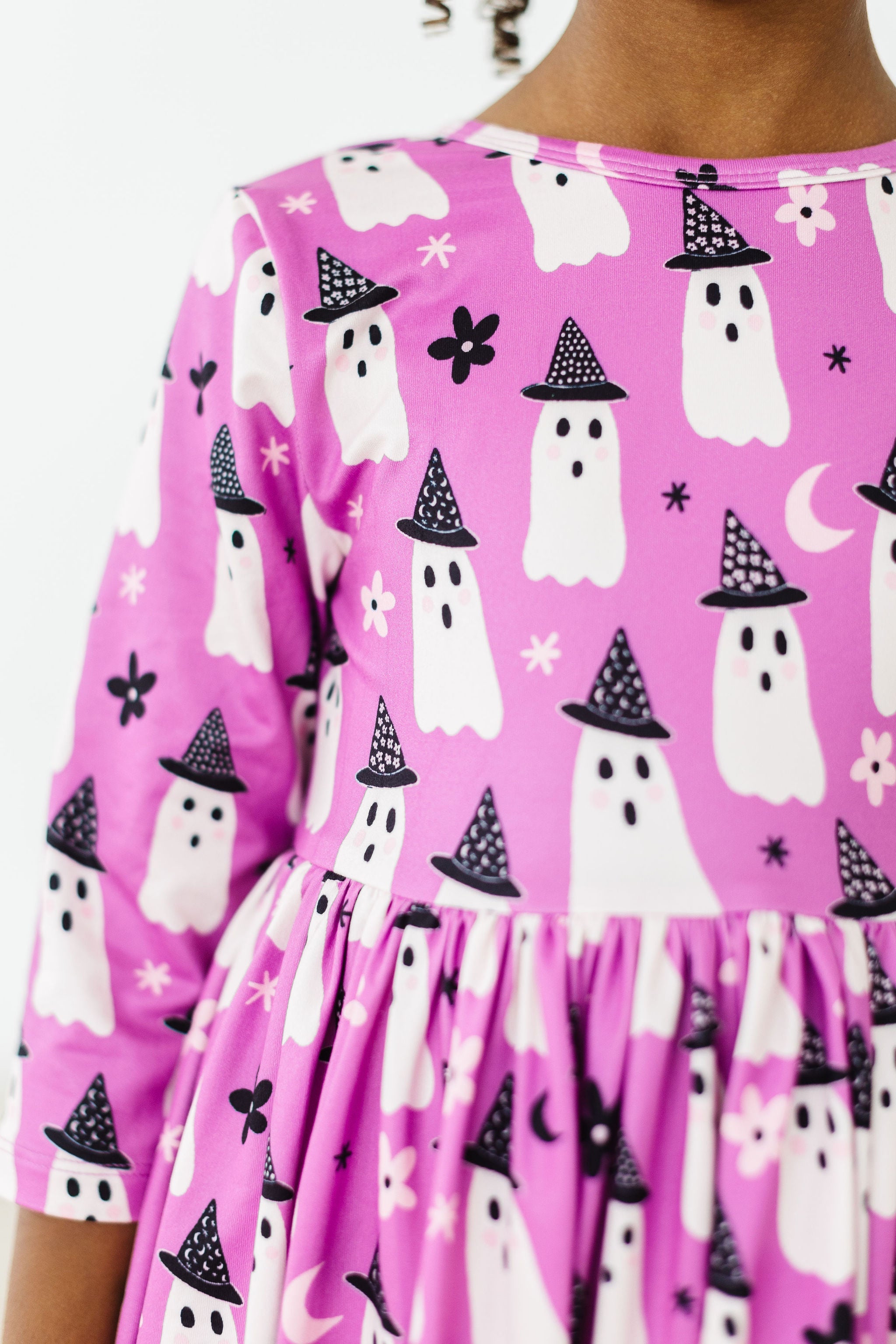 Witches Boo 3/4 Sleeve Pocket Twirl Dress by Mila & Rose ®