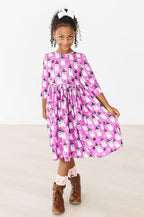 Witches Boo 3/4 Sleeve Pocket Twirl Dress by Mila & Rose ®