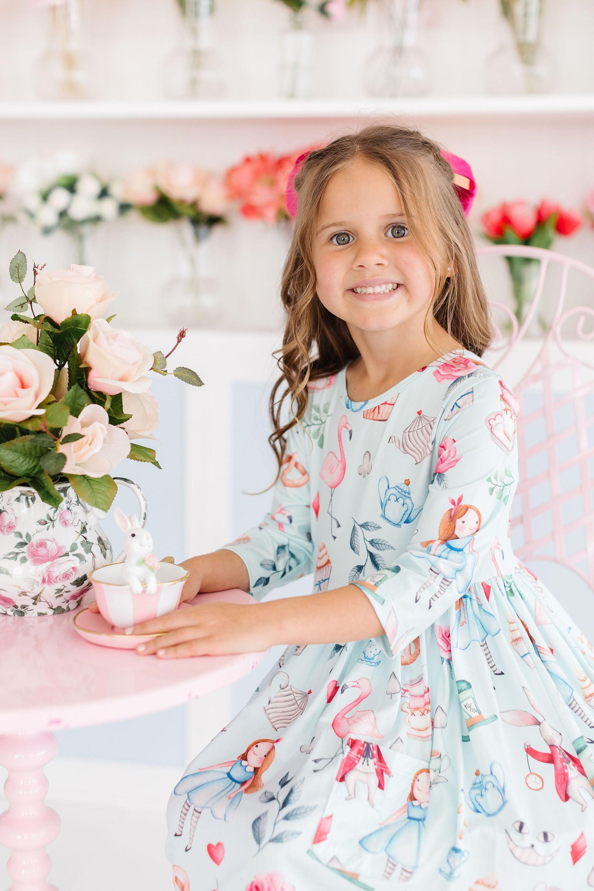 SALE Wonderland 3/4 Sleeve Pocket Twirl Dress by Mila & Rose ®