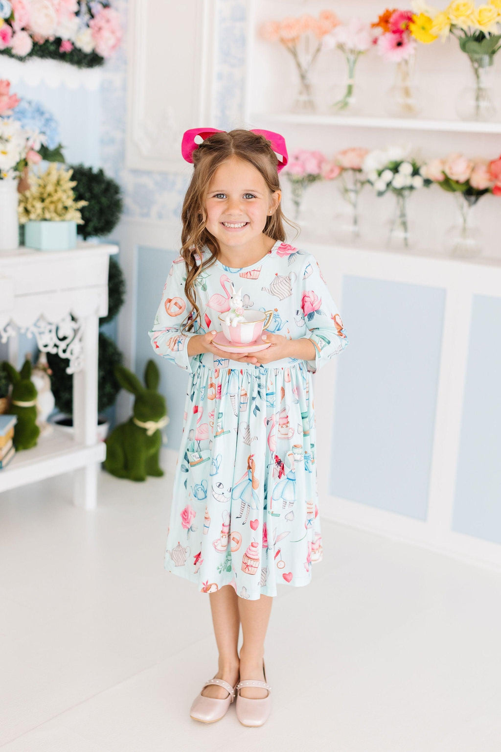 SALE Wonderland 3/4 Sleeve Pocket Twirl Dress by Mila & Rose ®