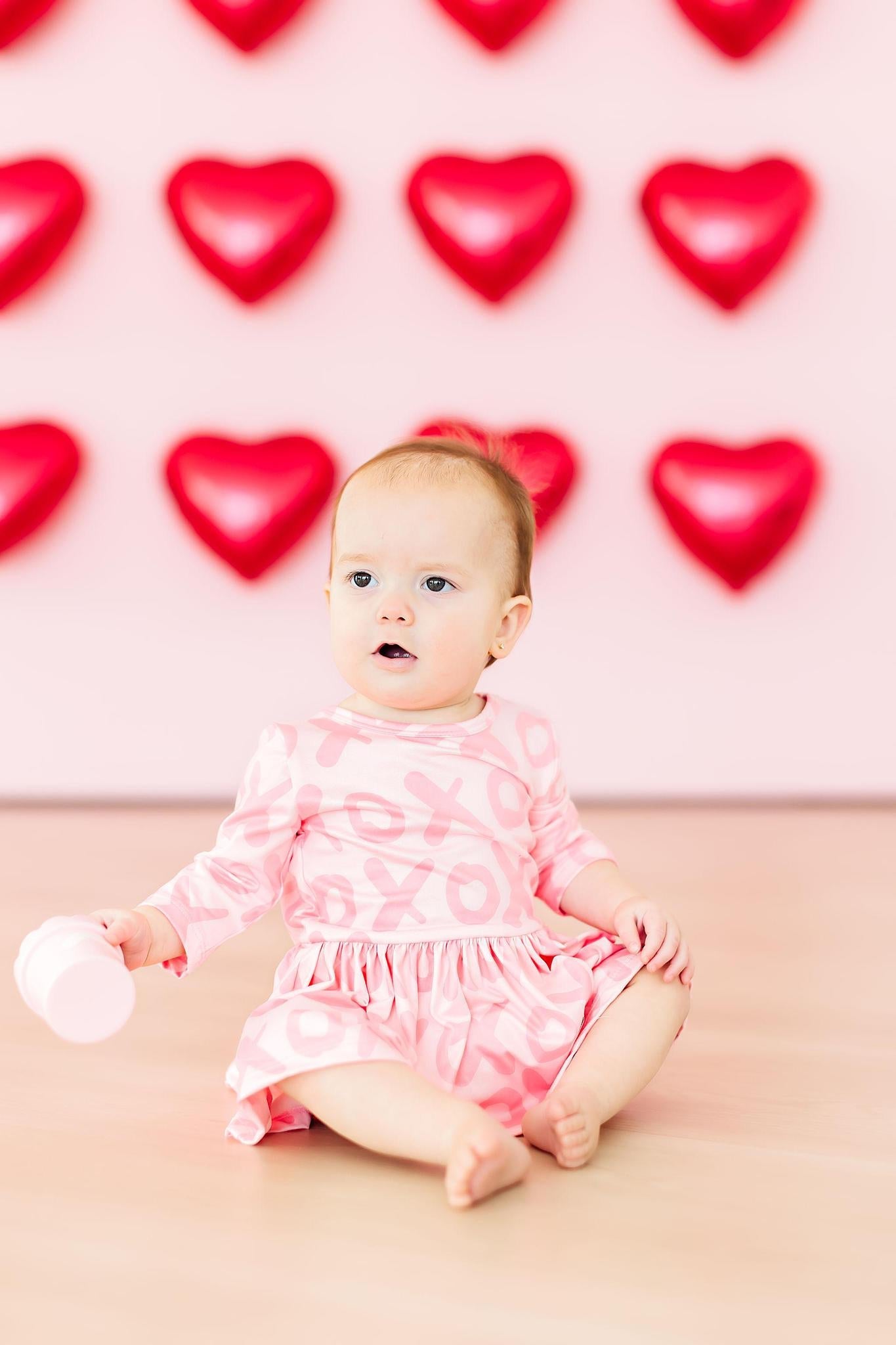 XOXO 3/4 Sleeve Twirl Bodysuit by Mila & Rose ®
