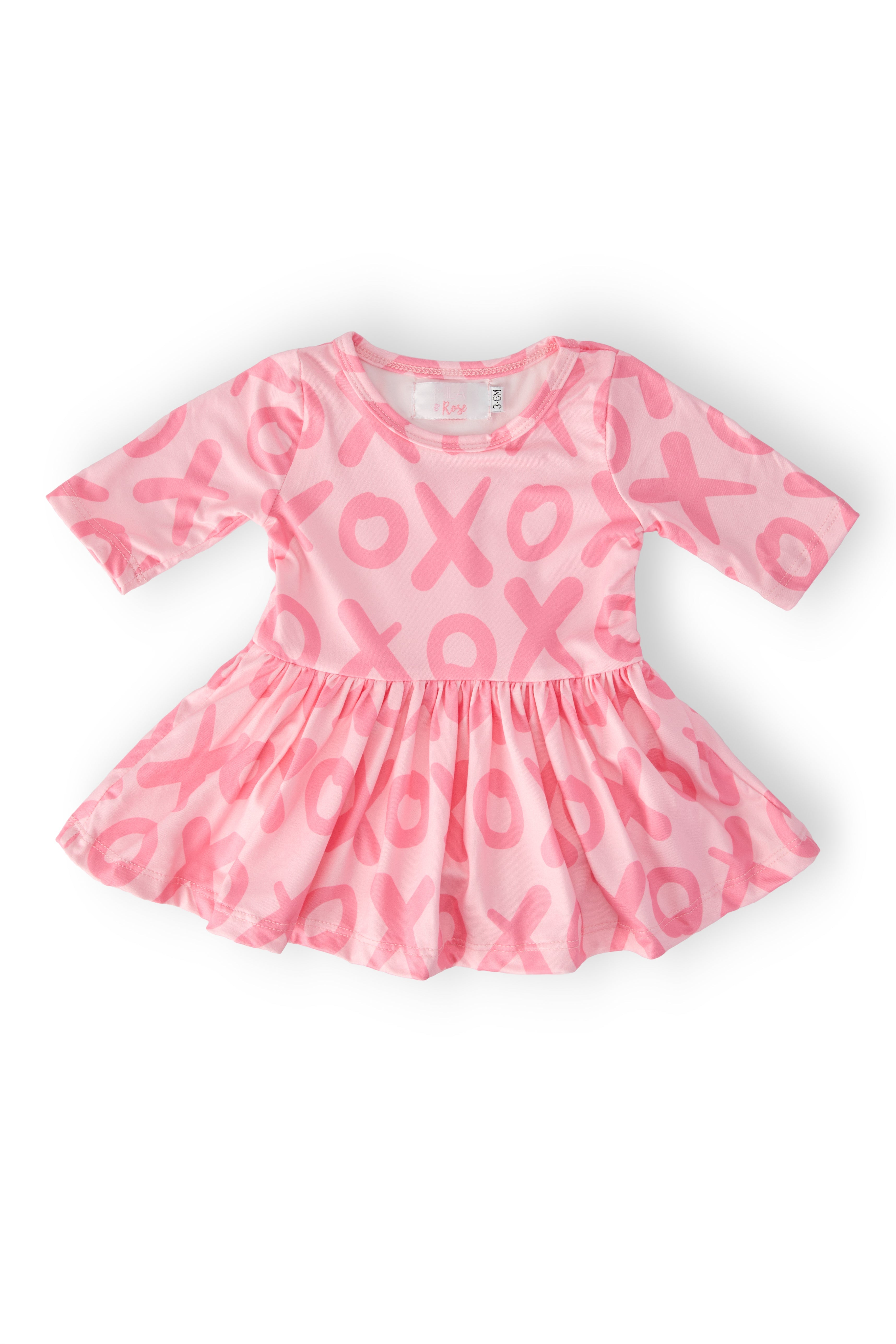 XOXO 3/4 Sleeve Twirl Bodysuit by Mila & Rose ®