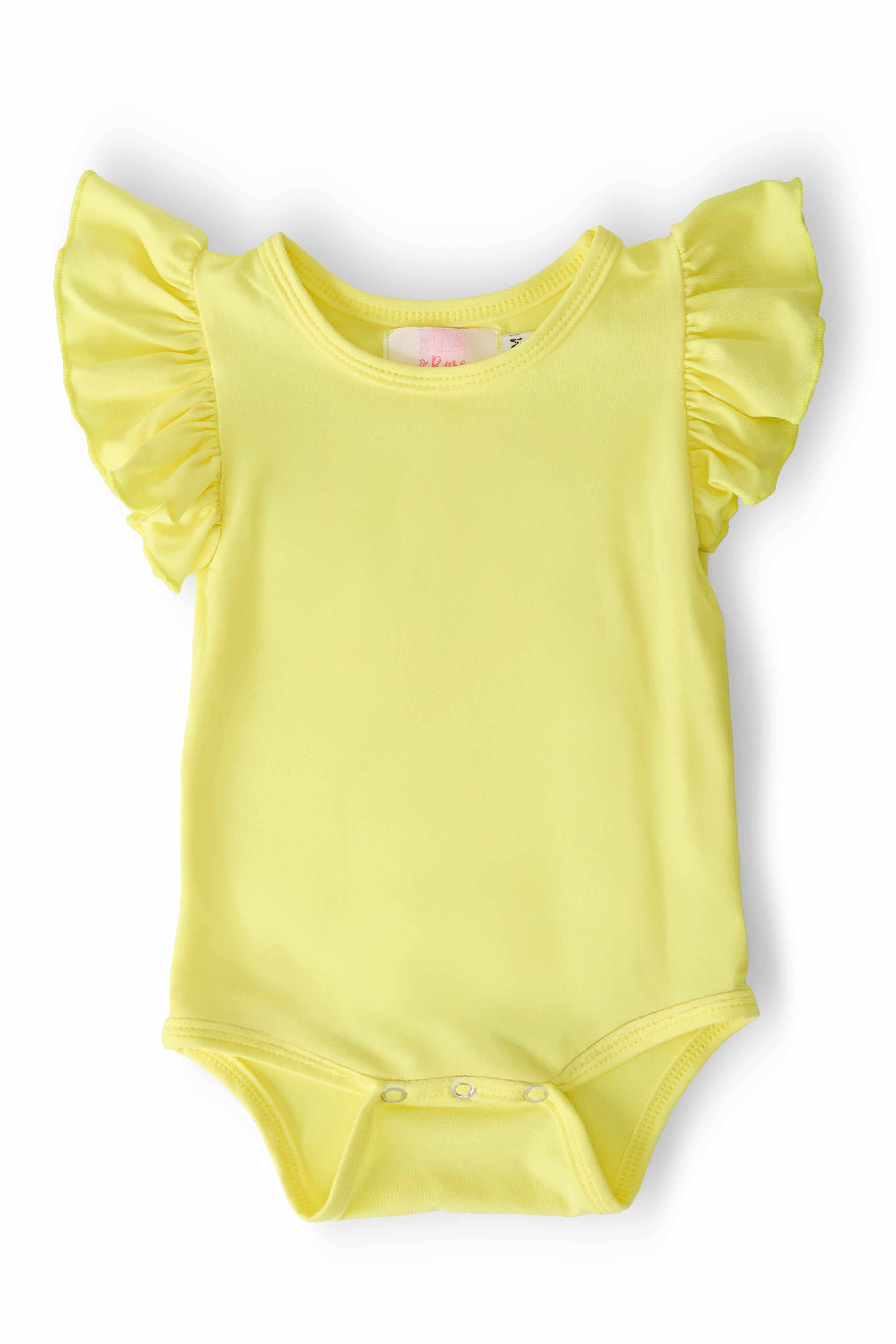 Yellow S/S Flutter Bodysuit by Mila & Rose ®
