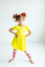 Yellow S/S Pocket Twirl Dress by Mila & Rose ®