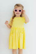 Yellow S/S Pocket Twirl Dress by Mila & Rose ®