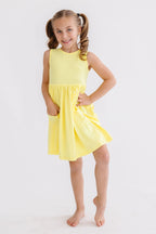 Yellow Tank Pocket Twirl Dress by Mila & Rose ®