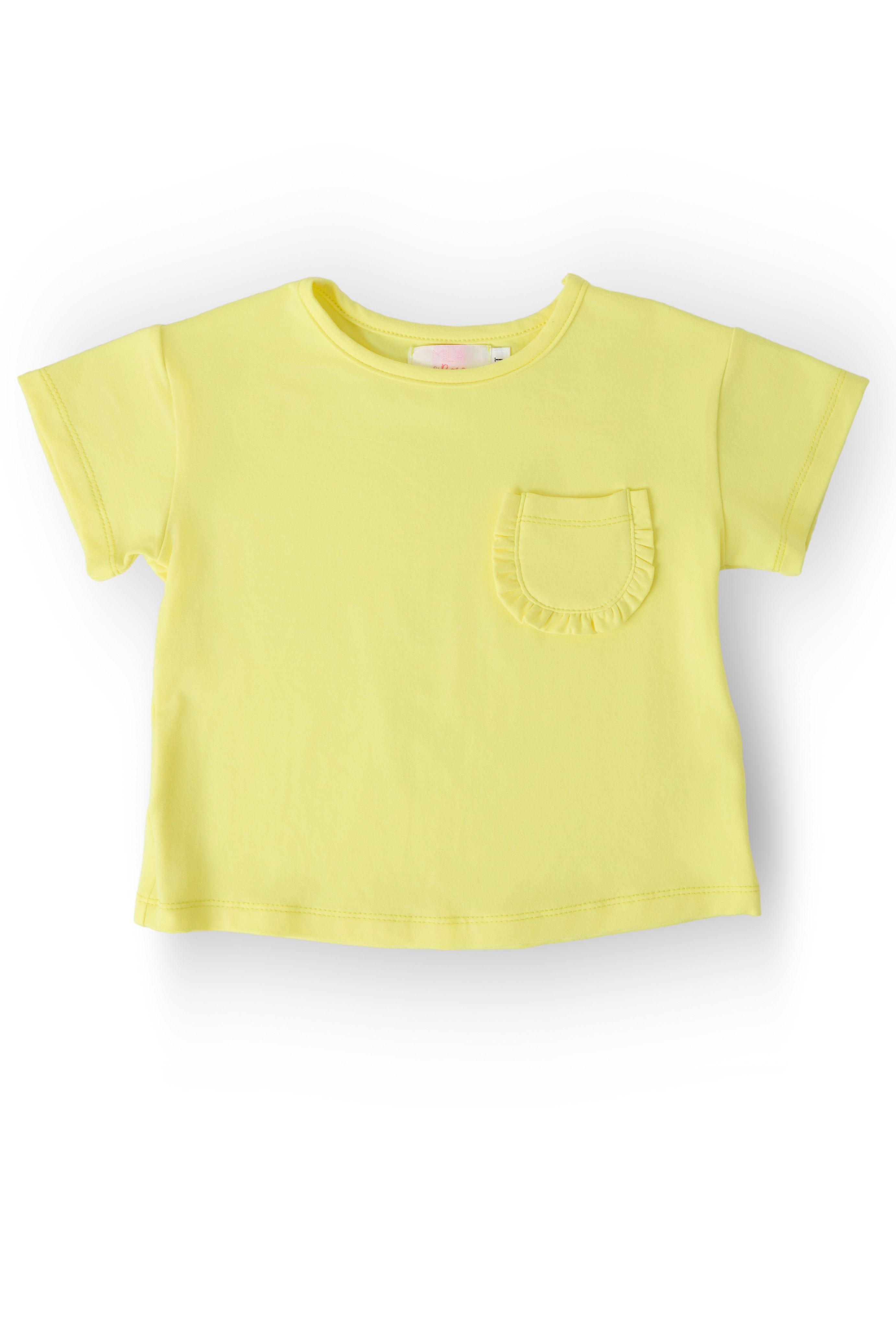 Yellow Ruffle Pocket Tee by Mila & Rose ®