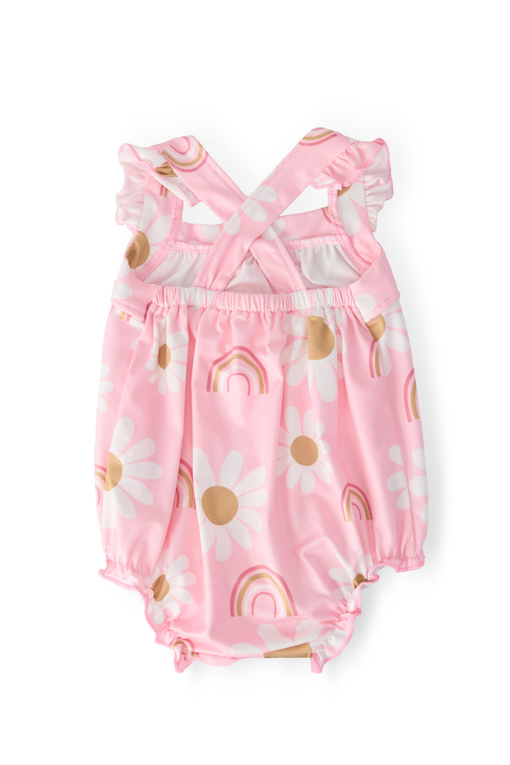 You are My Sunshine Ruffle Cross Back Romper by Mila & Rose ®