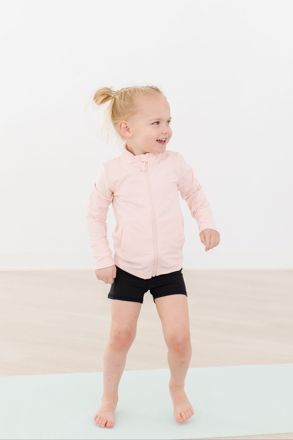 SALE Zen Pink Full-Zip Ruffle Active Jacket by Mila & Rose ®