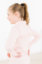 SALE Zen Pink Full-Zip Ruffle Active Jacket by Mila & Rose ®