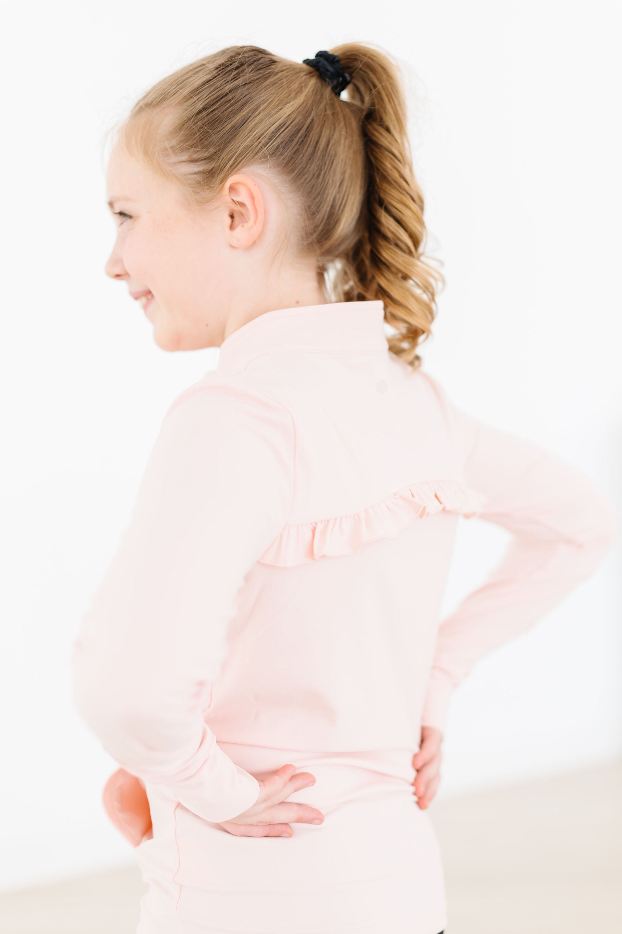 SALE Zen Pink Full-Zip Ruffle Active Jacket by Mila & Rose ®