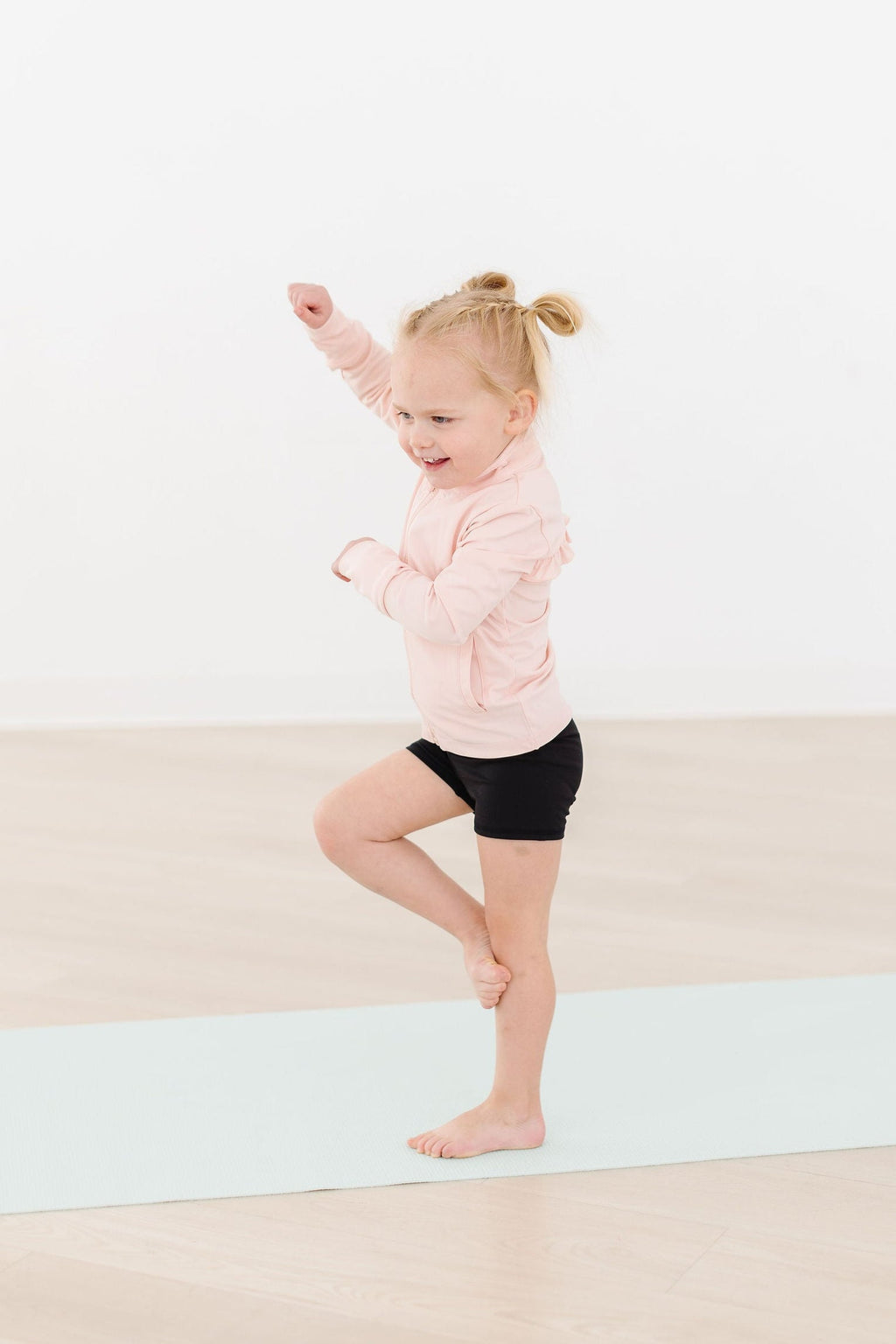 Balanced Black Active Shorty Shorts by Mila & Rose ®
