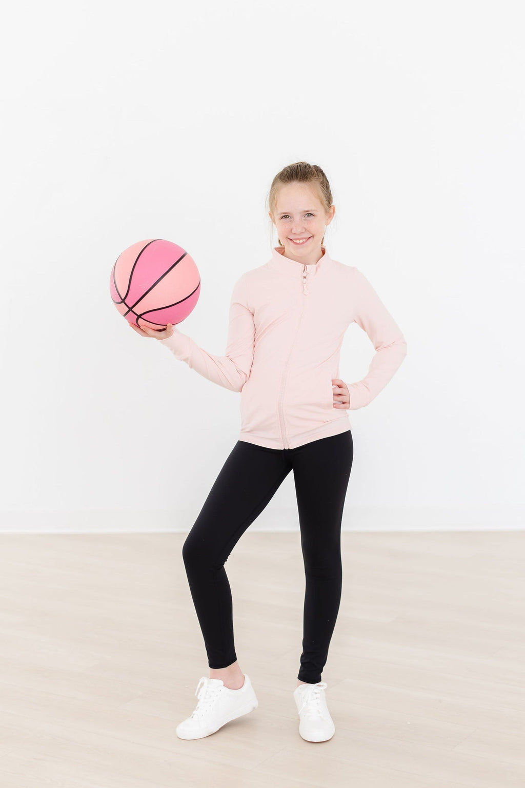SALE Zen Pink Full-Zip Ruffle Active Jacket by Mila & Rose ®