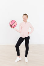 SALE Zen Pink Full-Zip Ruffle Active Jacket by Mila & Rose ®