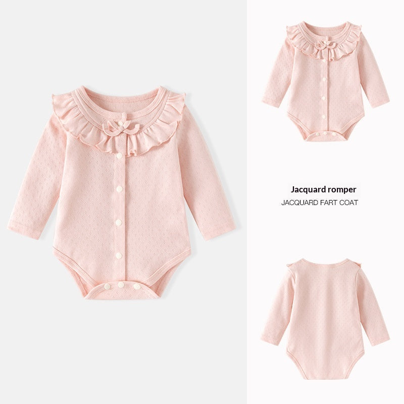 Baby Romper Sweet Jacquard Pure Cotton Crawling Suit Princess-style Clothing by Baby Joy