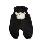 AutumnWinter Fleece-Lined Hooded Jumpsuit With Shoulder Straps by Baby Joy