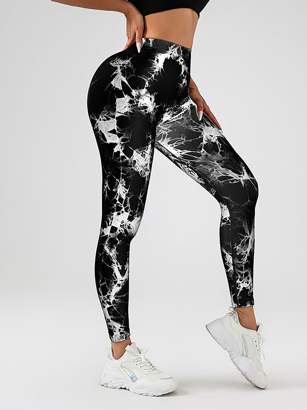 Tie-Dye Slimming Yoga Leggings – Butt Lifting Women's Yoga Pants by FitiqueFit