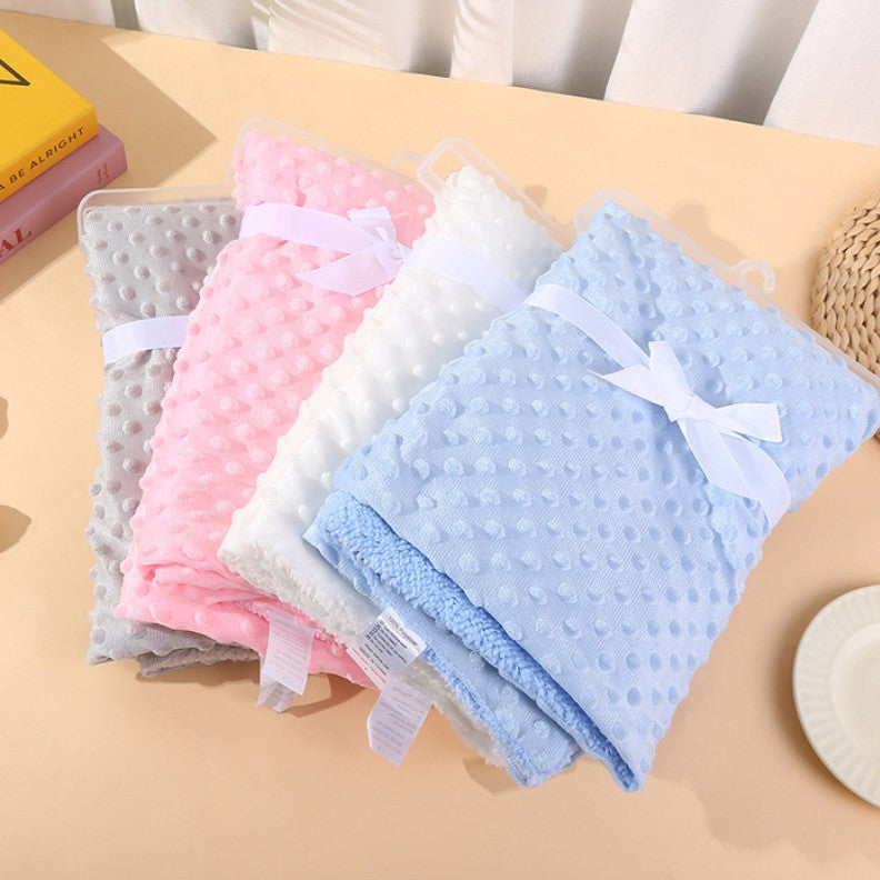 Soft Double-layered Thermal Blanket Textured Puffed Surface by Baby Joy