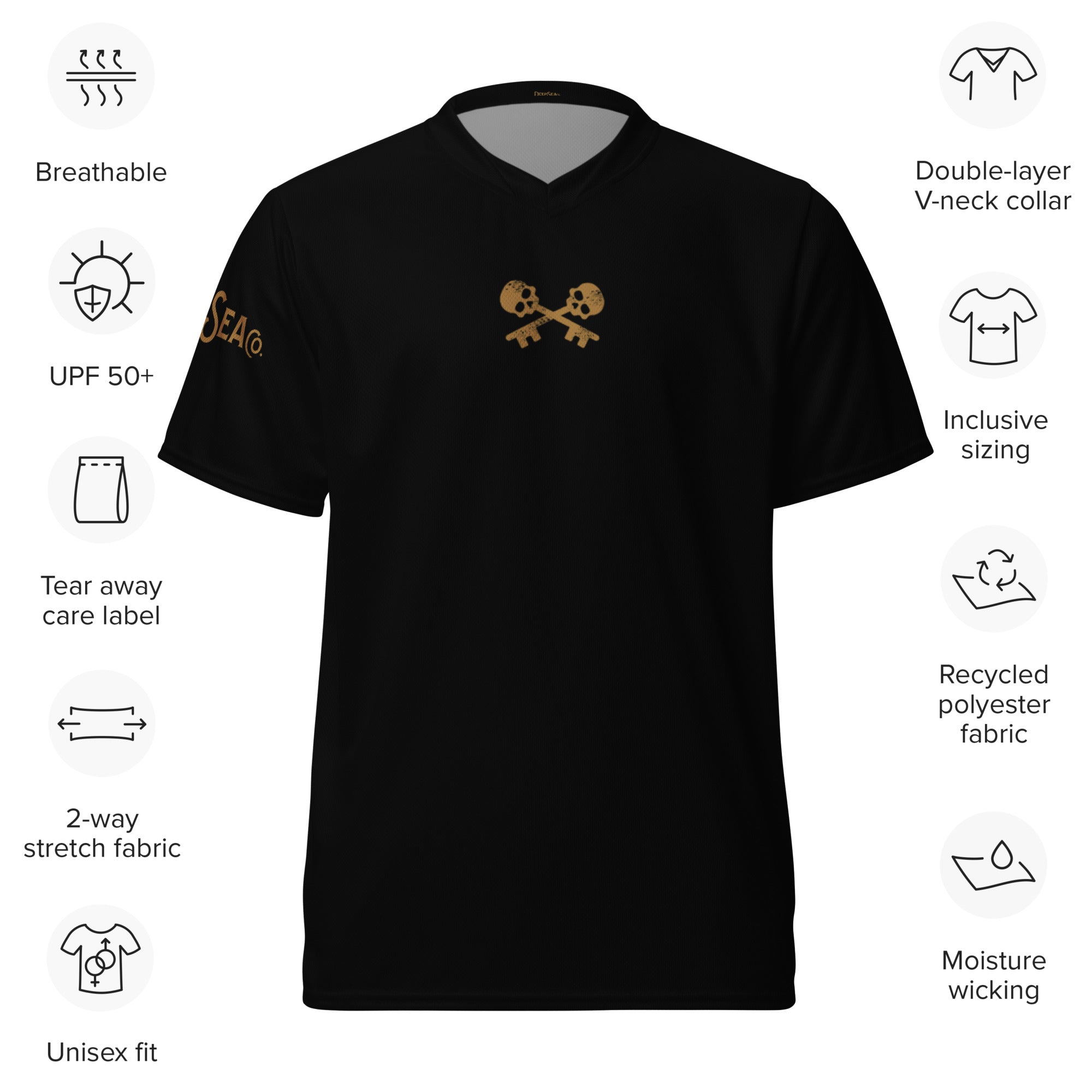 DS Sport Skeleton Keys Recycled unisex sports jersey by DeepSea Locker