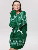 Anita Knit Dress - Christmas Knit Long Sleeve Dress for Stylish Holiday Cheer by Celidior