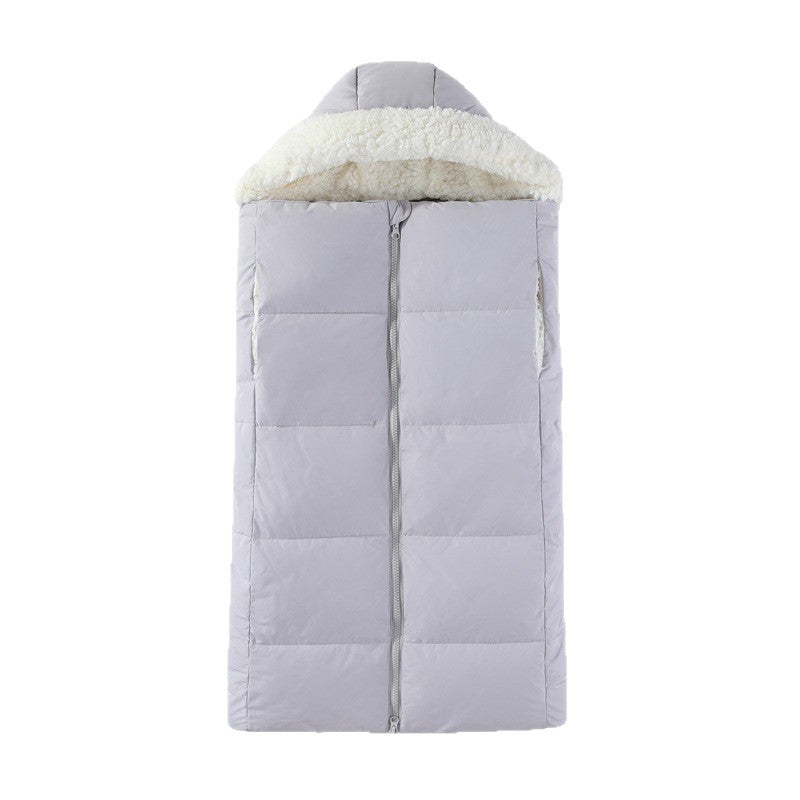 Autumn And Winter Warm Thickened Hooded Newborn Swaddle by Baby Joy