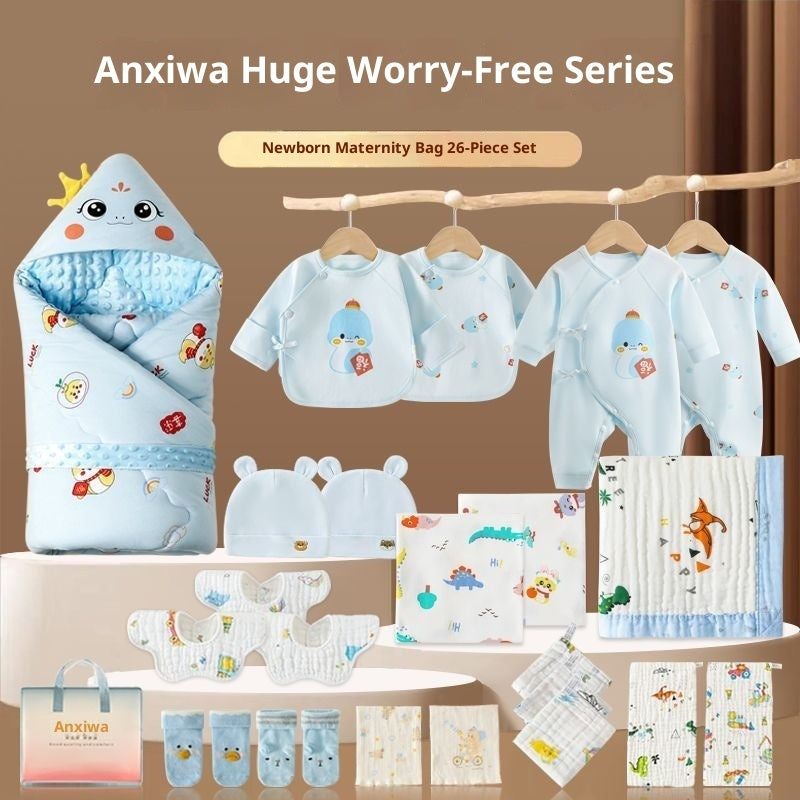 Maternity Bag Newborn Swaddle Bath Towel Clothing Set by Baby Joy