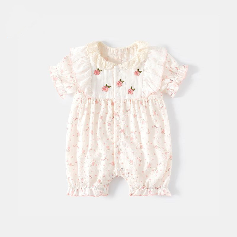 Summer Thin Super Cute Sweet Short-Sleeve RomperCrawling Suit by Baby Joy