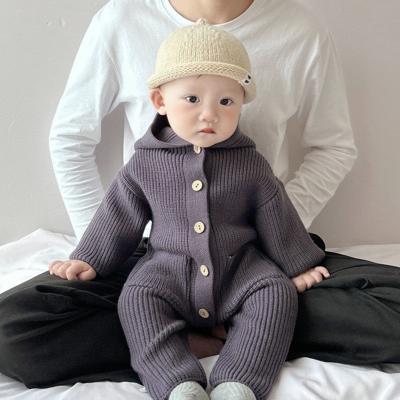 Baby Bodysuit Knitted Wool Warm Romper Long Crawling Suit Infant Clothes by Baby Joy