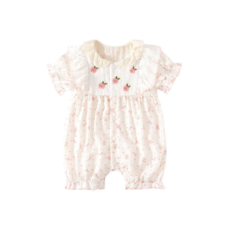Summer Thin Super Cute Sweet Short-Sleeve RomperCrawling Suit by Baby Joy