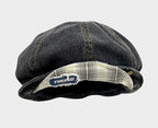 Double-Brim Turned-Up Denim Beret – Breathable Cotton Hat for Women by FitiqueFit