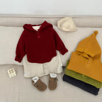 Thickened Hooded Knitted Pullover For Spring And Autumn by Baby Joy