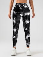 Tie-Dye Slimming Yoga Leggings – Butt Lifting Women's Yoga Pants by FitiqueFit