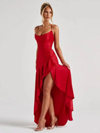 Bethany Backless Ruffles Irregular Dress Summer by Celidior