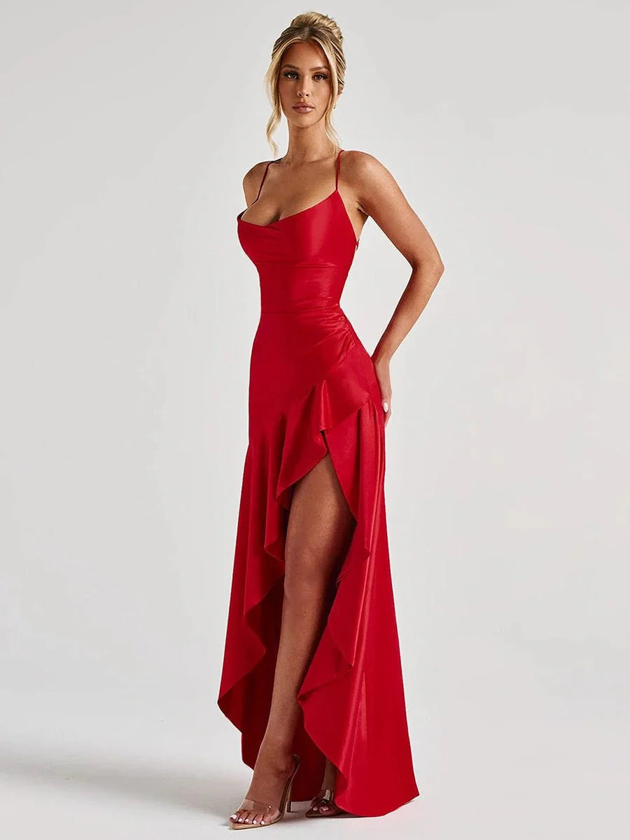 Bethany Backless Ruffles Irregular Dress Summer by Celidior