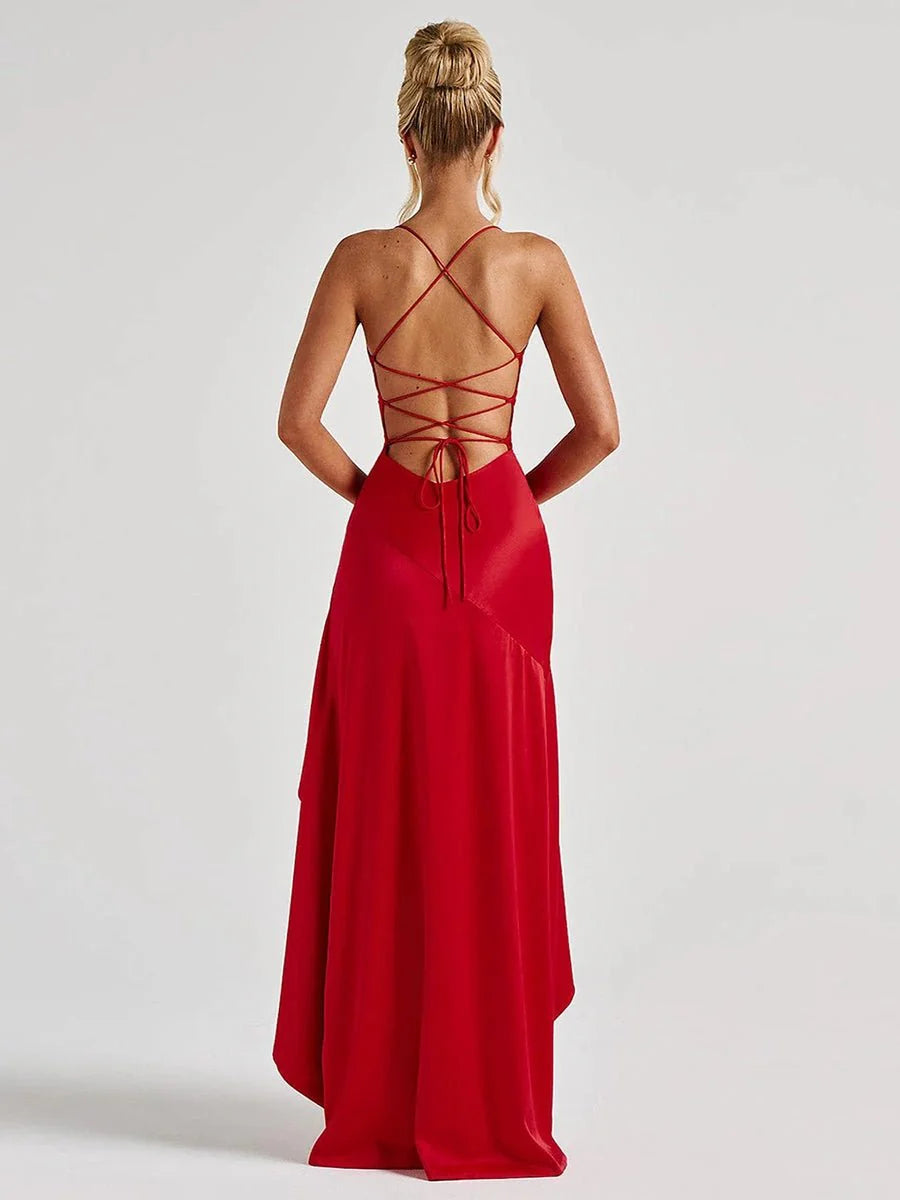 Bethany Backless Ruffles Irregular Dress Summer by Celidior